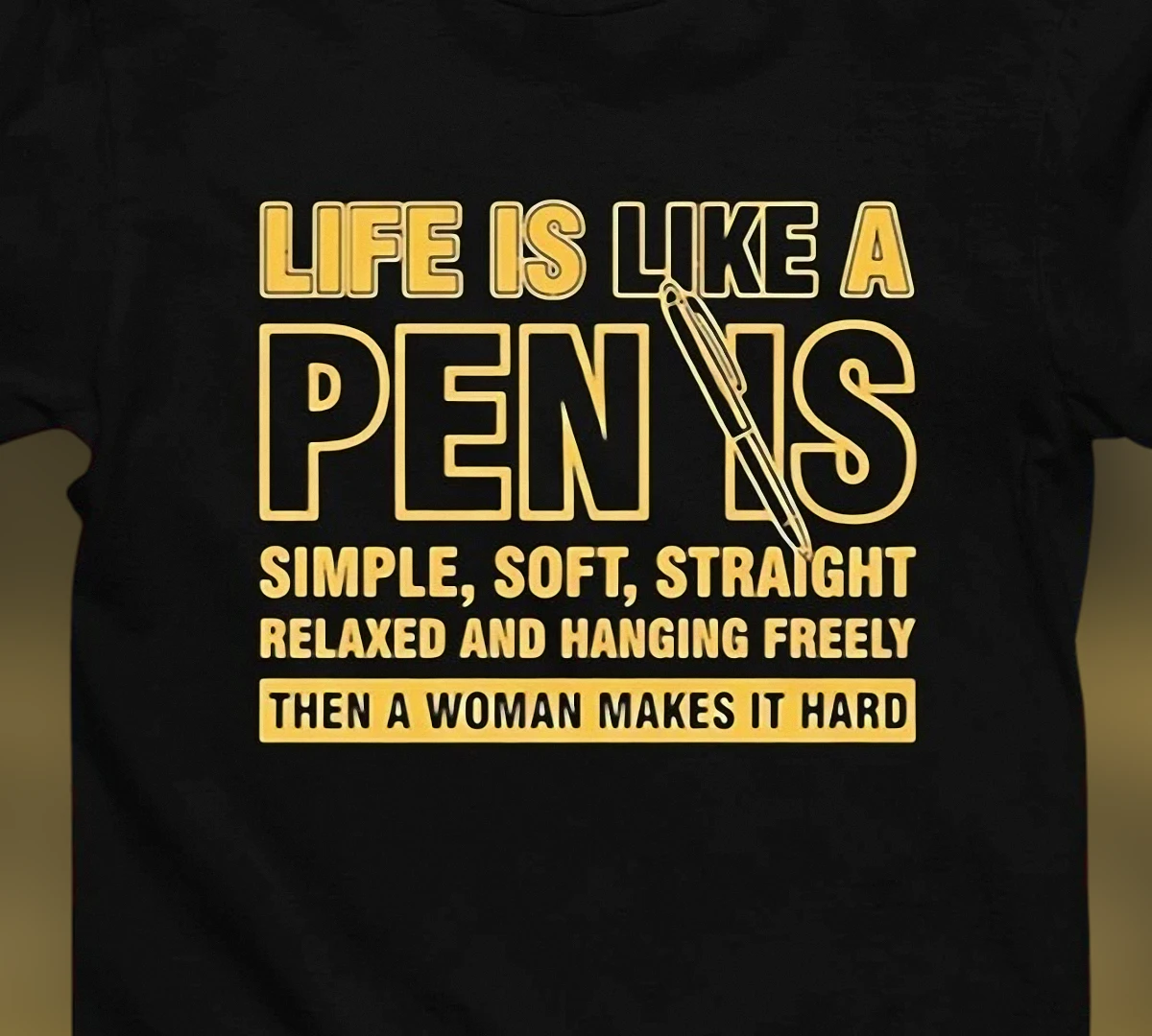 Adult Humor Penis Joke Tee Sarcastic Crude Slogan Graphic T-Shirt Gag Gift for Men