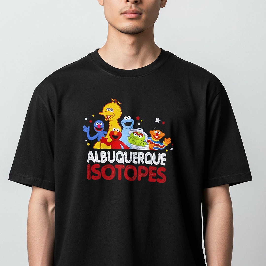 Albuquerque Isotopes Sesame Street Tee Vintage Baseball Grap — Los Angeles Albuquerque Isotopes Sesame Street Tee Vintage Baseball Graphic T-Shirt available at our Los Angeles warehouse