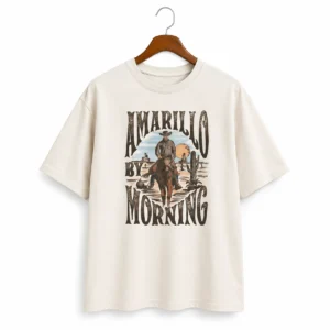 Amarillo By Morning Tee Vintage Country Western Cowboy Shirt Graphic T-Shirt available at our Los Angeles warehouse