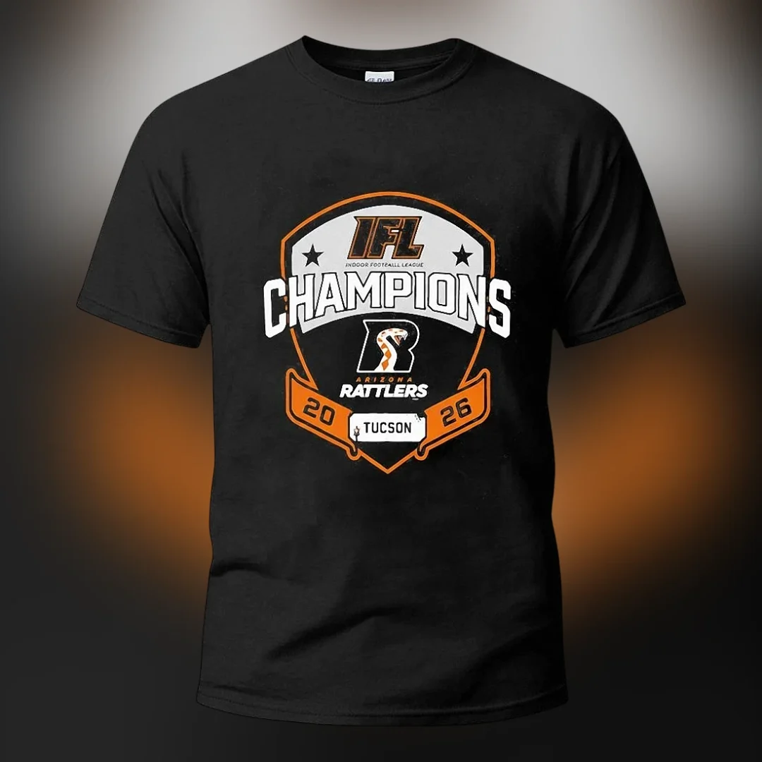 Arizona Rattlers IFL Champions Graphic Tee, Indoor Football League Fan Apparel Shirt available at our Los Angeles warehouse