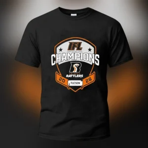 Arizona Rattlers IFL Champions Graphic Tee, Indoor Football League Fan Apparel Shirt available at our Los Angeles warehouse
