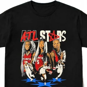 ATL Stars Vintage Basketball Graphic Tee, Retro Atlanta Dream Sports Fan T-Shirt Gift