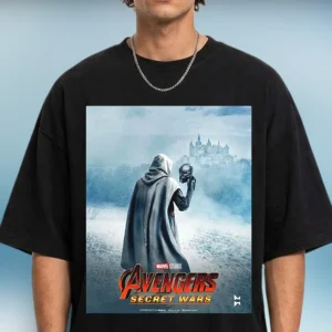 Avengers Secret Wars Doctor Doom Graphic Tee Vintage Movie Poster T-Shirt Fandom Gift available at our Los Angeles warehouse