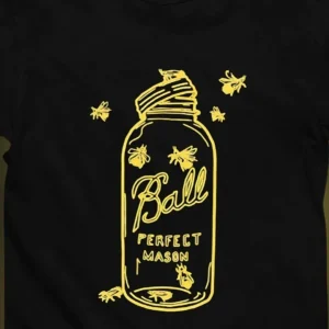Ball Perfect Mason Tee, Vintage Mason Jar Graphic T-Shirt, Honey Bee Canning Homestead Gift
