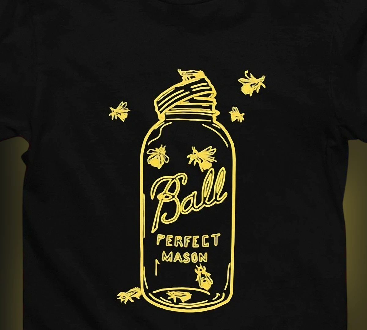 ball-perfect-mason-tee-vintage-mason-jar-graphic-t-shirt-honey-bee-canning-homes.webp Ball Perfect Mason Tee, Vintage Mason Jar Graphic T-Shirt, Honey Bee Canning Homestead Gift