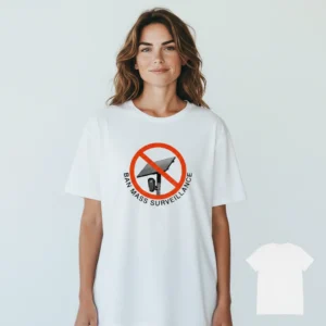 Ban Mass Surveillance Tee Anti Surveillance Privacy Activist Shirt available at our Los Angeles warehouse