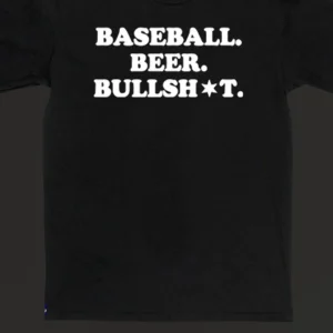 Baseball Beer Bullshit Tee, Funny Sports and Drinking Game Day Shirt available at our Los Angeles warehouse