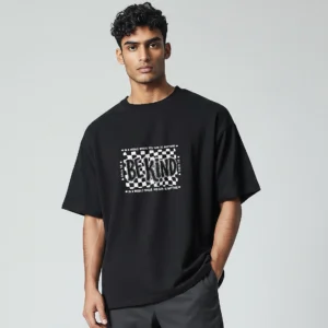 Be Kind in a World Where You Can Be Anything Tee Retro Checkerboard Inspirational Graphic T-Shirt available at our Los Angeles warehouse