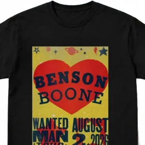 Benson Boone Wanted Man Tour Tee, Vintage Concert Poster Graphic Shirt, Music Fan Gift