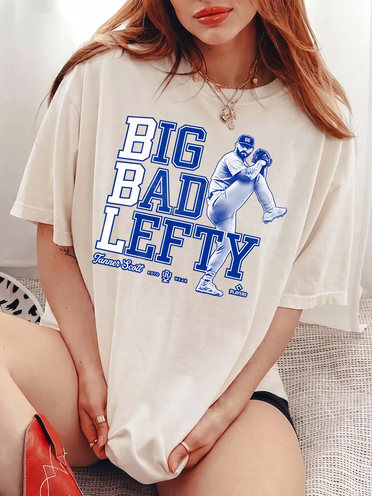 Big Bad Lefty Tanner Scott Baseball Sweatshirt Left-Handed Pitcher Fan Gift