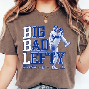 Big Bad Lefty Tanner Scott Baseball Sweatshirt Left-Handed Pitcher Fan Gift