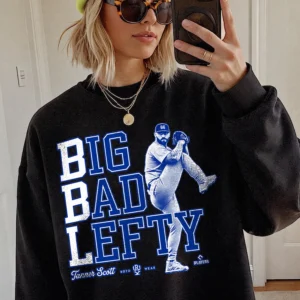 Big Bad Lefty Tanner Scott Baseball Sweatshirt Left-Handed Pitcher Fan Gift