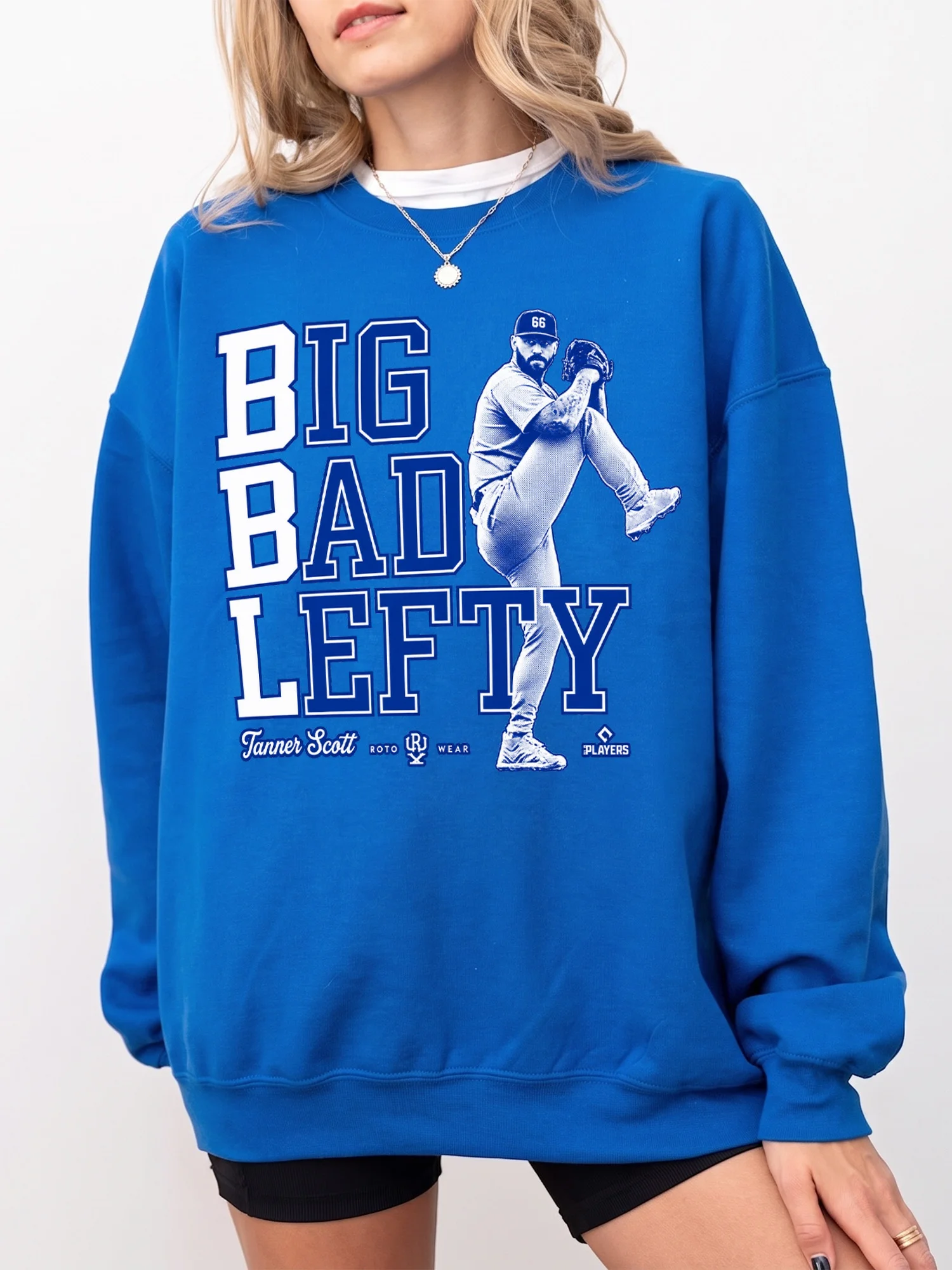 Big Bad Lefty Tanner Scott Baseball Sweatshirt Left-Handed Pitcher Fan Gift