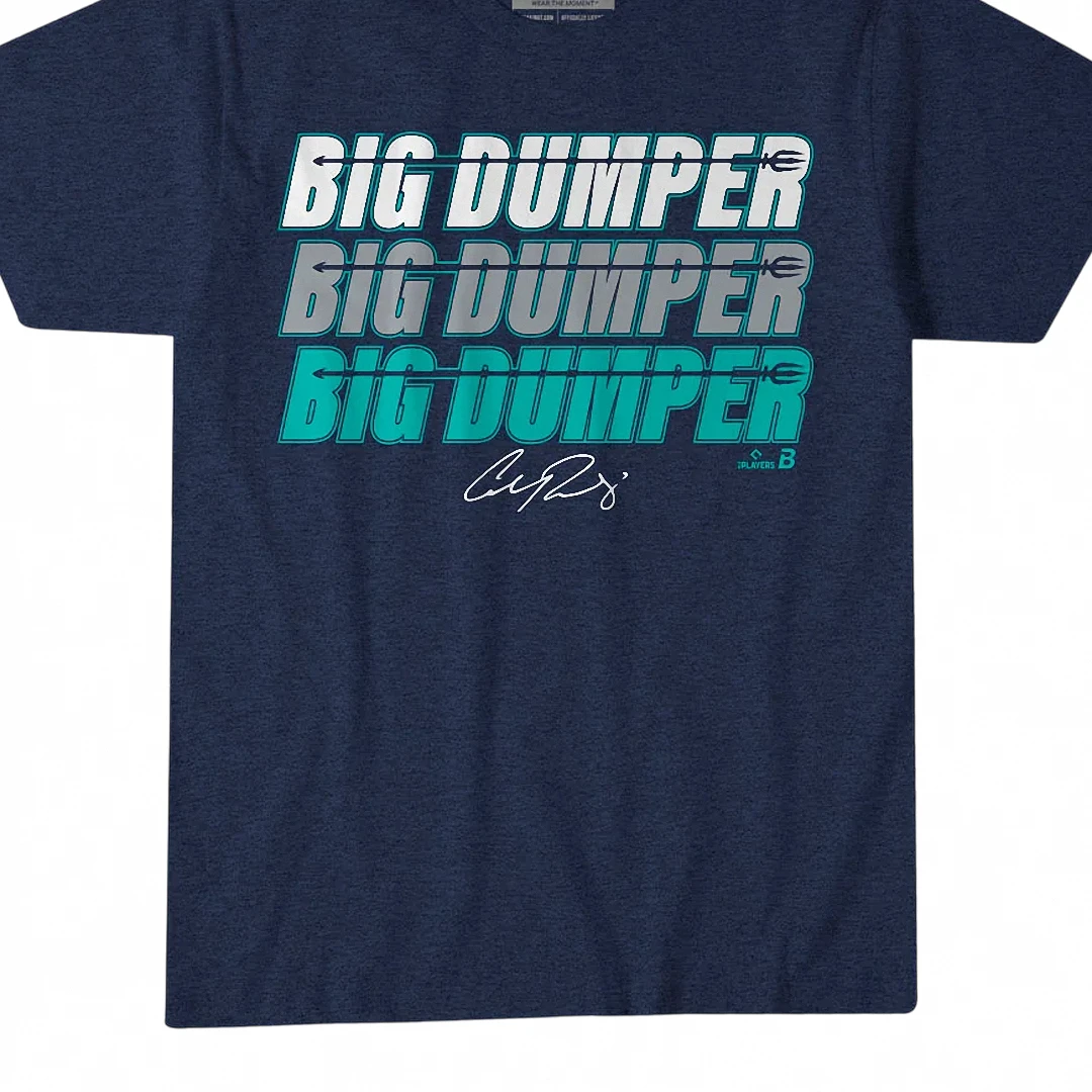 Big Dumper Tee Cal Raleigh Baseball Fan Shirt, Seattle Marin — Los Angeles Big Dumper Tee Cal Raleigh Baseball Fan Shirt, Seattle Mariners Graphic Apparel available at our Los Angeles warehouse