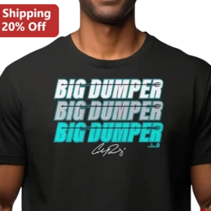 Big Dumper Tee Cal Raleigh Signature Seattle Mariners Baseball Fan Gift available at our Los Angeles warehouse