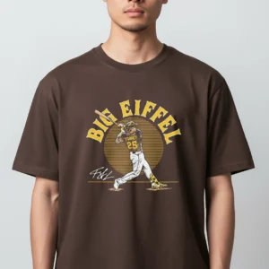 Big Eiffel Ty France Baseball Tee, Vintage Graphic Sports T-Shirt for Fans available at our Los Angeles warehouse