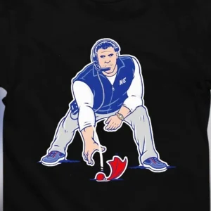 Bill Belichick Challenge Flag Graphic Tee Funny Football Coach Sideline Humor Shirt for Game Day Fans