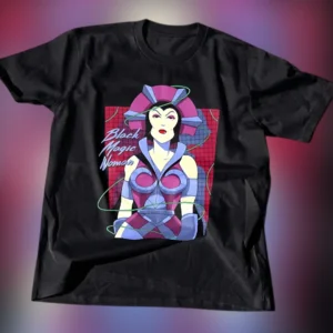 Black Magic Woman Tee Retro 80s Cartoon Evil-Lyn Graphic T-Shirt available at our Los Angeles warehouse