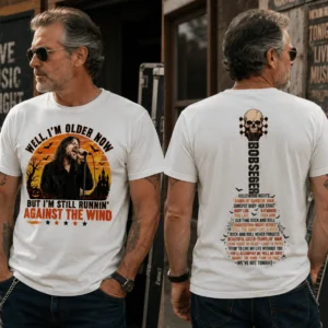Bob Seger Against The Wind Tee Vintage Classic Rock Graphic Tour Shirt for Fans