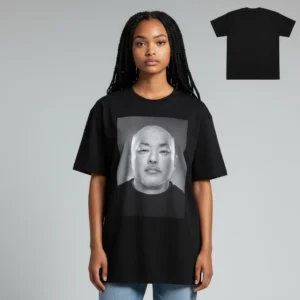 Bobby Lee Comedian Portrait Graphic Tee, Funny TigerBelly Merch Style T-Shirt Gift for Comedy Fans available at our Los Angeles warehouse