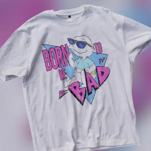 Born To Be Bad Tee Vintage Tommy Pickles 90s Cartoon Graphic T-Shirt available at our Los Angeles warehouse