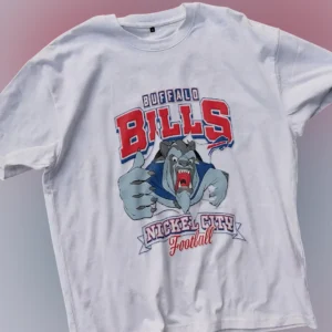 Buffalo Bills Nickel City Football Tee Vintage Beast Mascot Game Day Graphic Shirt available at our Los Angeles warehouse