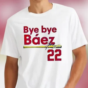 Bye Bye Báez 22 Tee Baseball Fan Graphic Shirt Gift for Men and Women