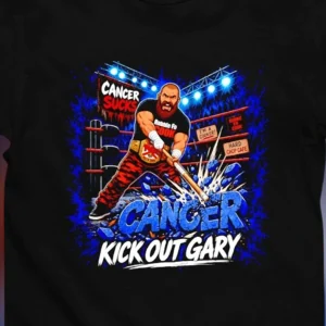 Cancer Sucks Kick Out Cancer Wrestling Graphic Tee, Personalized Fighter Support Shirt Gift