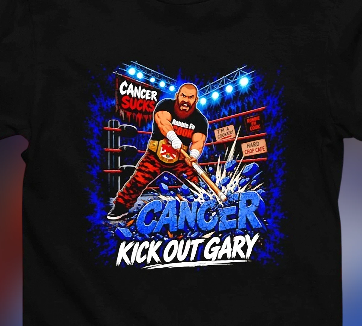 Cancer Sucks Kick Out Cancer Wrestling Graphic Tee, Personalized Fighter Support Shirt Gift