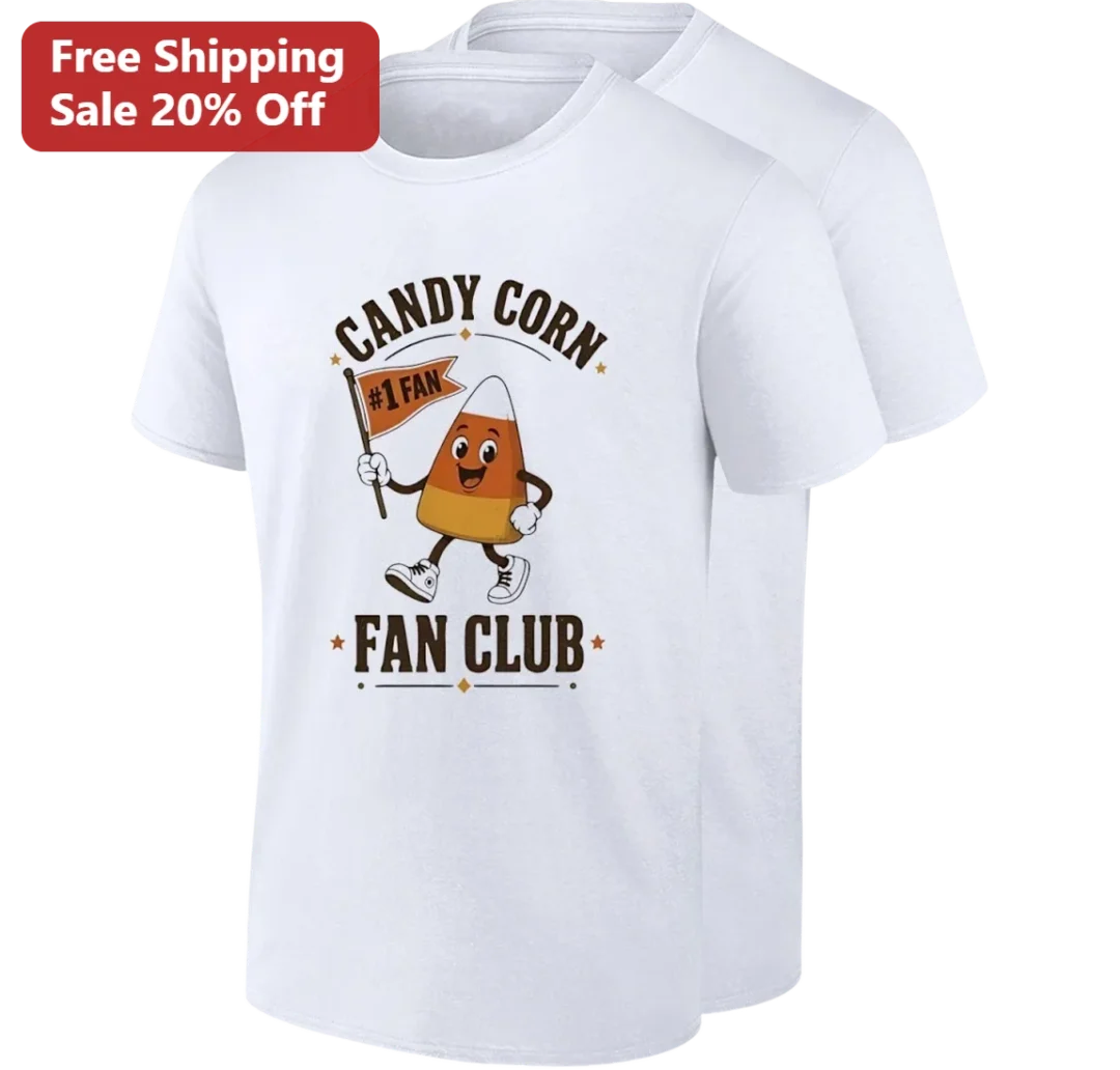 Candy Corn #1 Fan Fan Club Tee, Cute Halloween Candy Corn Lover Gift for Fall available at our Los Angeles warehouse
