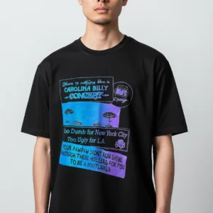 Carolina Billy Concert Graphic Tee, Too Dumb for New York City Southern Bluegrass Music T-Shirt available at our Los Angeles warehouse