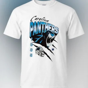 Carolina Panthers 1995 Tee Vintage Football Graphic T-Shirt for NFL Fans available at our Los Angeles warehouse