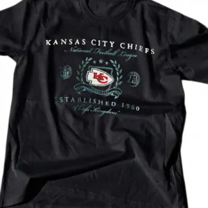 Chiefs Kingdom Established 1960 Tee Retro Kansas City Football Vintage Style Fan Shirt