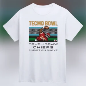 Christian Okoye Tecmo Bowl Chiefs Touch Down Tee Vintage Retro 8-Bit Football Graphic T-Shirt available at our Los Angeles warehouse
