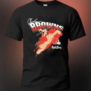 Cleveland Browns Dawg Pound Pluto Football Graphic Tee, Vintage NFL Fan Shirt available at our Los Angeles warehouse