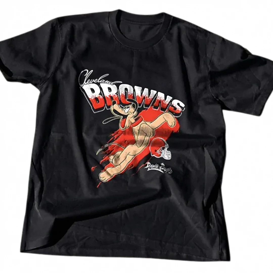 Cleveland Browns Pluto Dawg Pound Tee Vintage Cartoon Footba — Los Angeles Cleveland Browns Pluto Dawg Pound Tee Vintage Cartoon Football Fan Shirt available at our Los Angeles warehouse