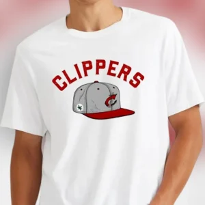 Clippers Baseball Hat Graphic Tee, Retro Sports Fan T-Shirt Gift for Men and Women