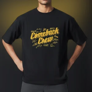 Comeback Crew Tee, Motivational Graphic Shirt, Vintage Streetwear Squad Tee