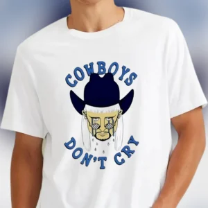 Cowboys Don't Cry Western Graphic Tee, Retro Country Rodeo Shirt for Men and Women