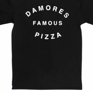 Damores Famous Pizza Tee, Retro Local Pizzeria Graphic T-Shirt for Food Lovers