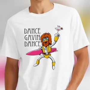 Dance Gavin Dance Tee Retro Robot Band Graphic T-Shirt Music Fan Gift