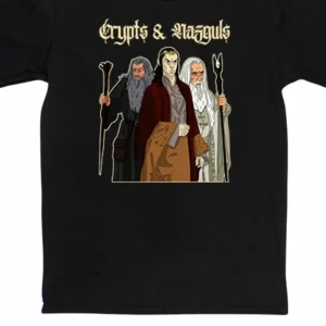 Dark Fantasy Graphic Tee Crypts and Nazguls Wizards and Elf Fantasy Art Vintage Aesthetic Shirt