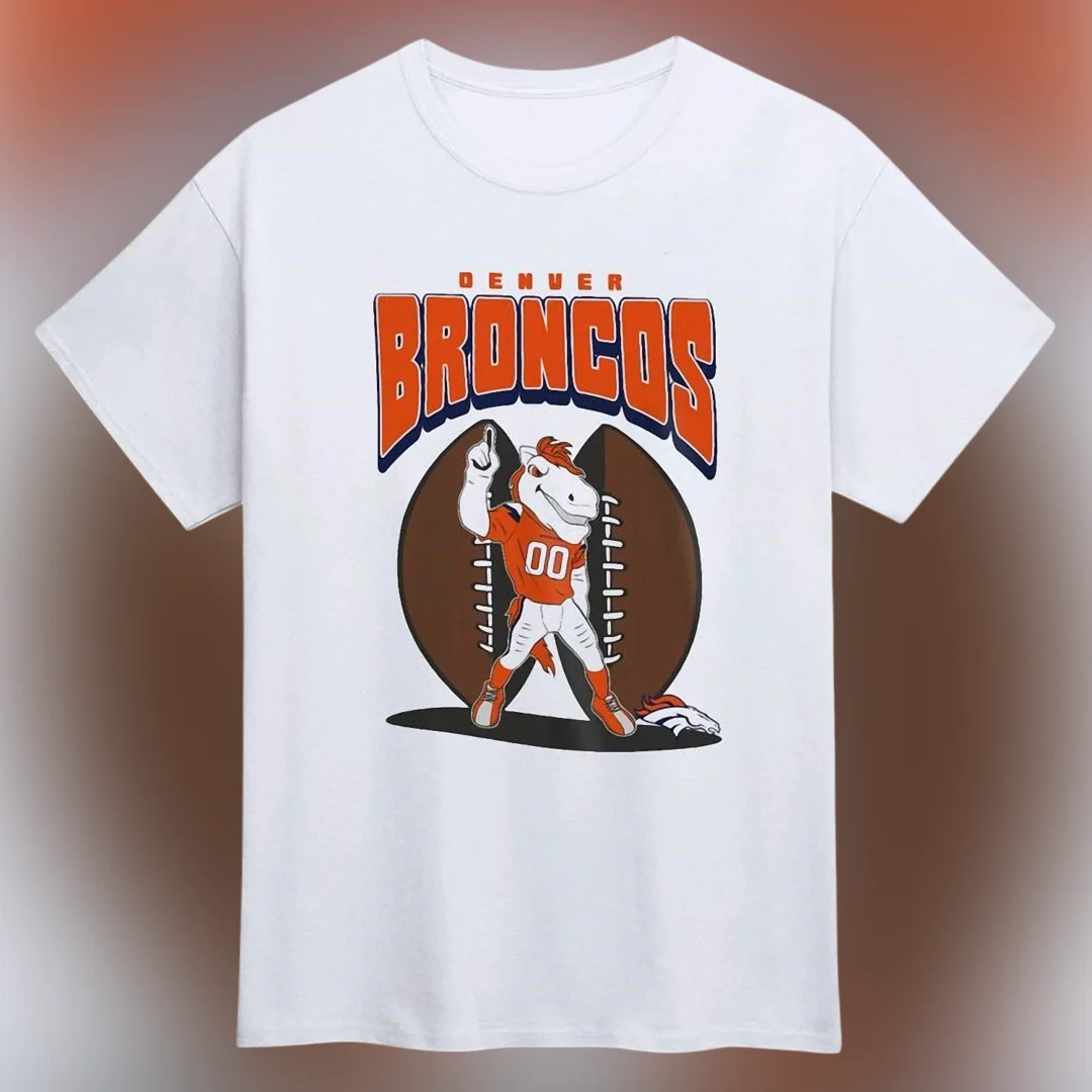 Denver Broncos Mascot Graphic Tee, Vintage Football Fan Shir — Los Angeles Denver Broncos Mascot Graphic Tee, Vintage Football Fan Shirt, NFL Sports Apparel Gift available at our Los Angeles warehouse