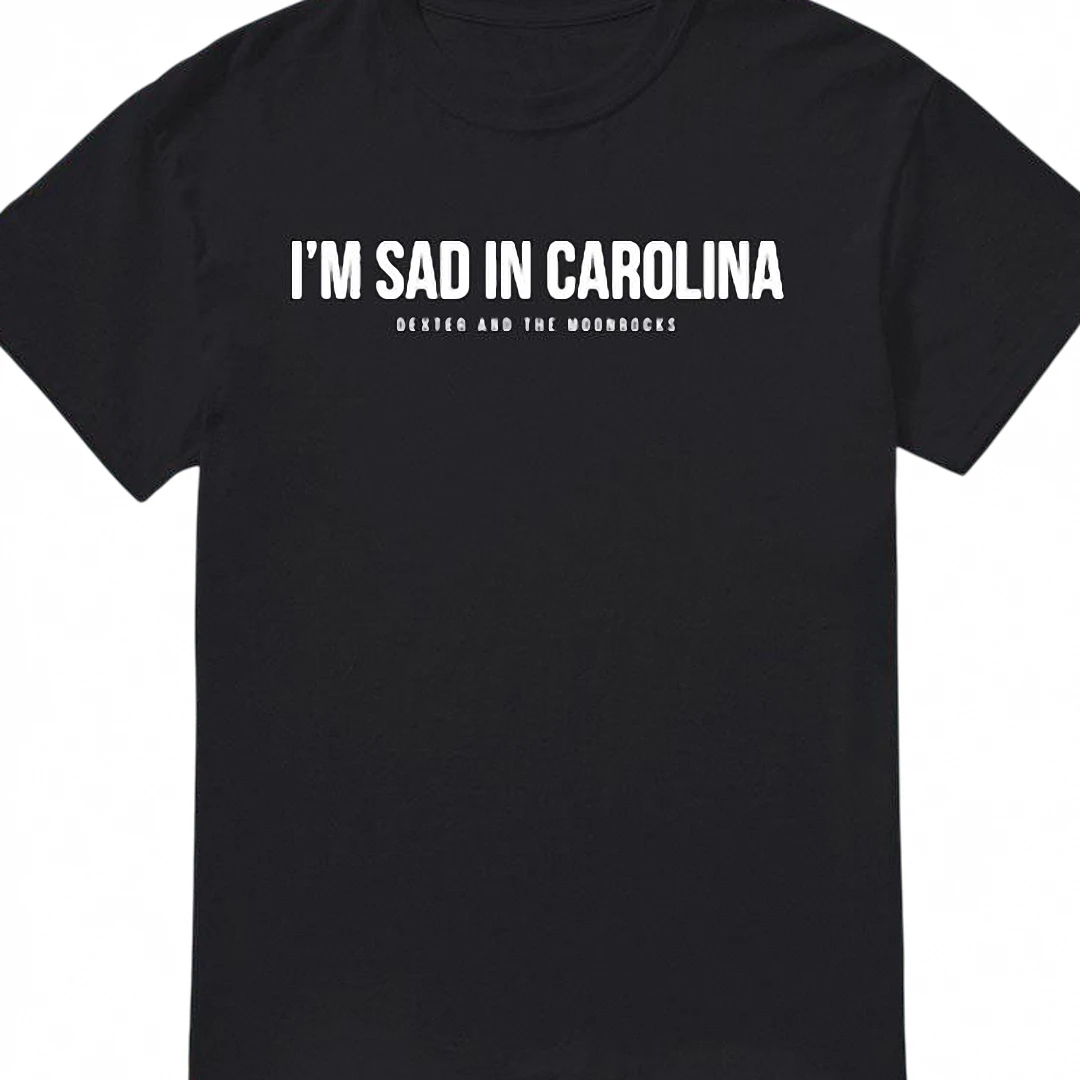 Dexter And The Moonrocks Sad In Carolina Tee Minimalist Alt Rock Band Merch Shirt for Music Fans available at our Los Angeles warehouse
