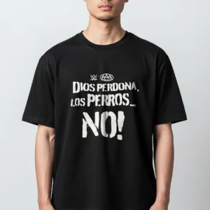 Dios Perdona Los Perros No Tee, Los Perros del Mal Wrestling Graphic T-Shirt available at our Los Angeles warehouse