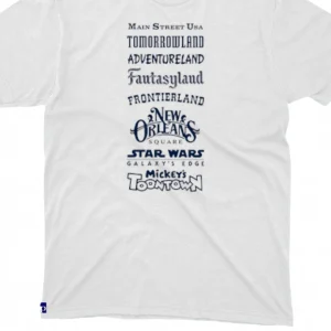 Disneyland Lands Main Street USA Tomorrowland Tee, Theme Park Vacation Shirt Gift available at our Los Angeles warehouse