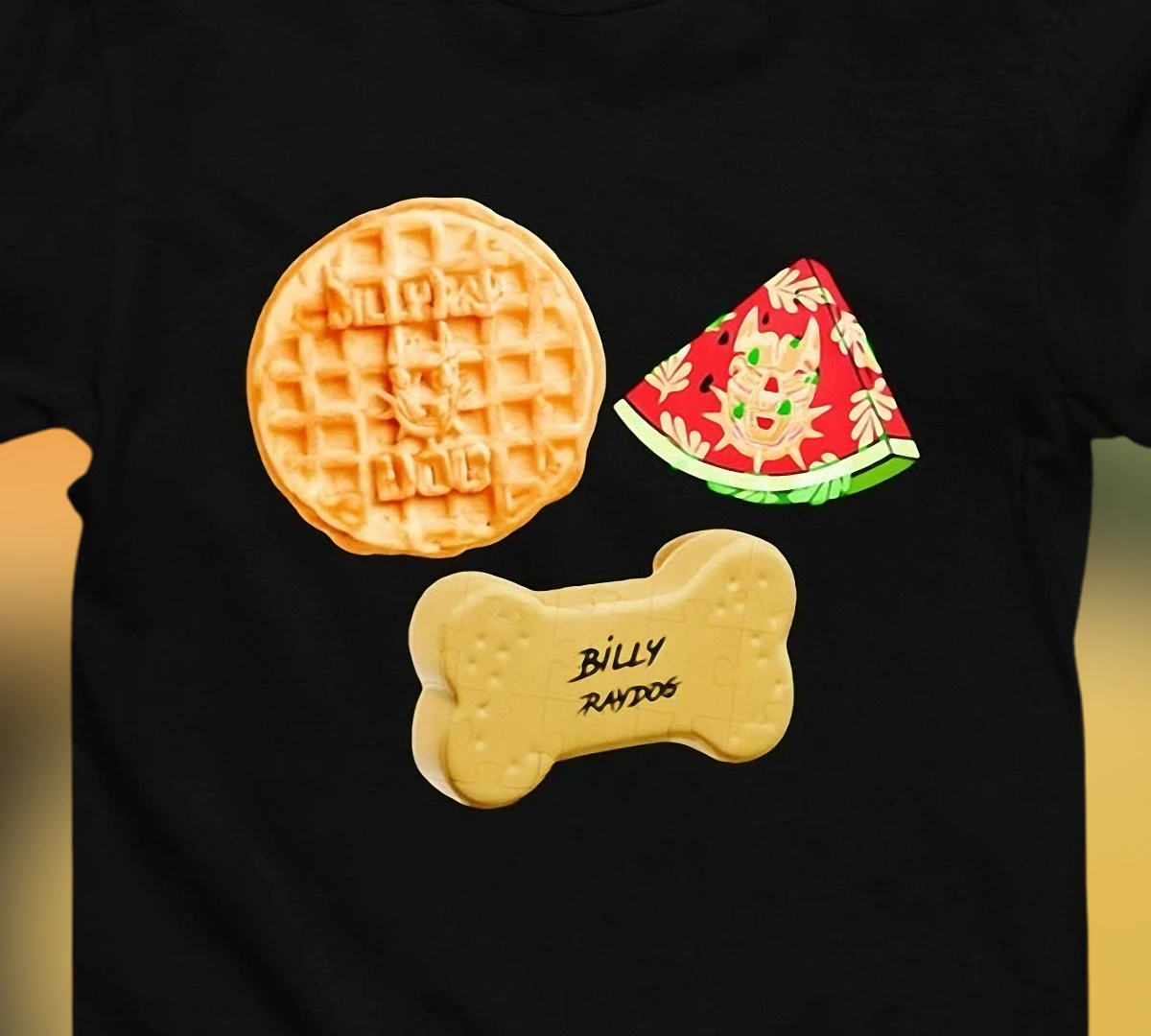 Dog Treat Food Graphic Tee, Personalized Dog Biscuit Waffle Shirt for Dog Lovers, Custom Pet Parent Gift Tee