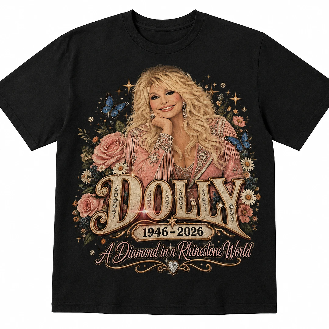Dolly Parton 1946-2026 A Diamond in a Rhinestone World Tee, — Los Angeles Dolly Parton 1946-2026 A Diamond in a Rhinestone World Tee, Retro Western Country Singer Tribute Gra available at our Los Angeles warehouse