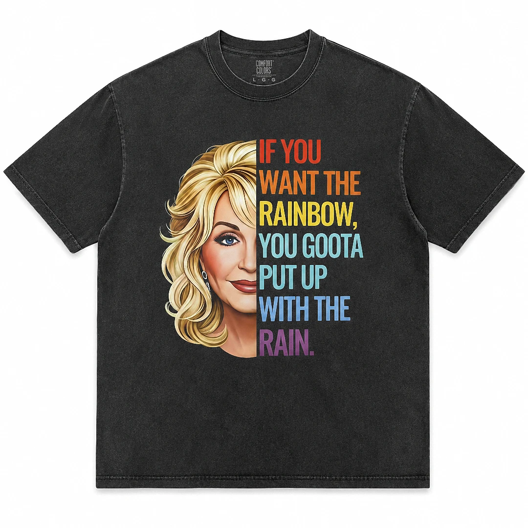 Dolly Parton Rainbow Quote Tee, Inspirational Country Music — Los Angeles Dolly Parton Rainbow Quote Tee, Inspirational Country Music Graphic T-Shirt for Women and Men available at our Los Angeles warehouse