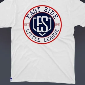 East Side Little League EST 1957 Tee Vintage Baseball Sports Team Graphic Shirt available at our Los Angeles warehouse